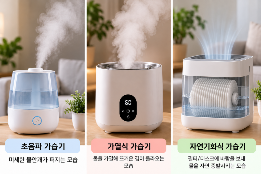 가습기, 초음파 vs 가열식 vs 기화식, 우리 집엔 어떤 것이 더 적절할까 가습기, 초음파 vs 가열식 vs 기화식, 우리 집엔 어떤 것이 더 적절할까